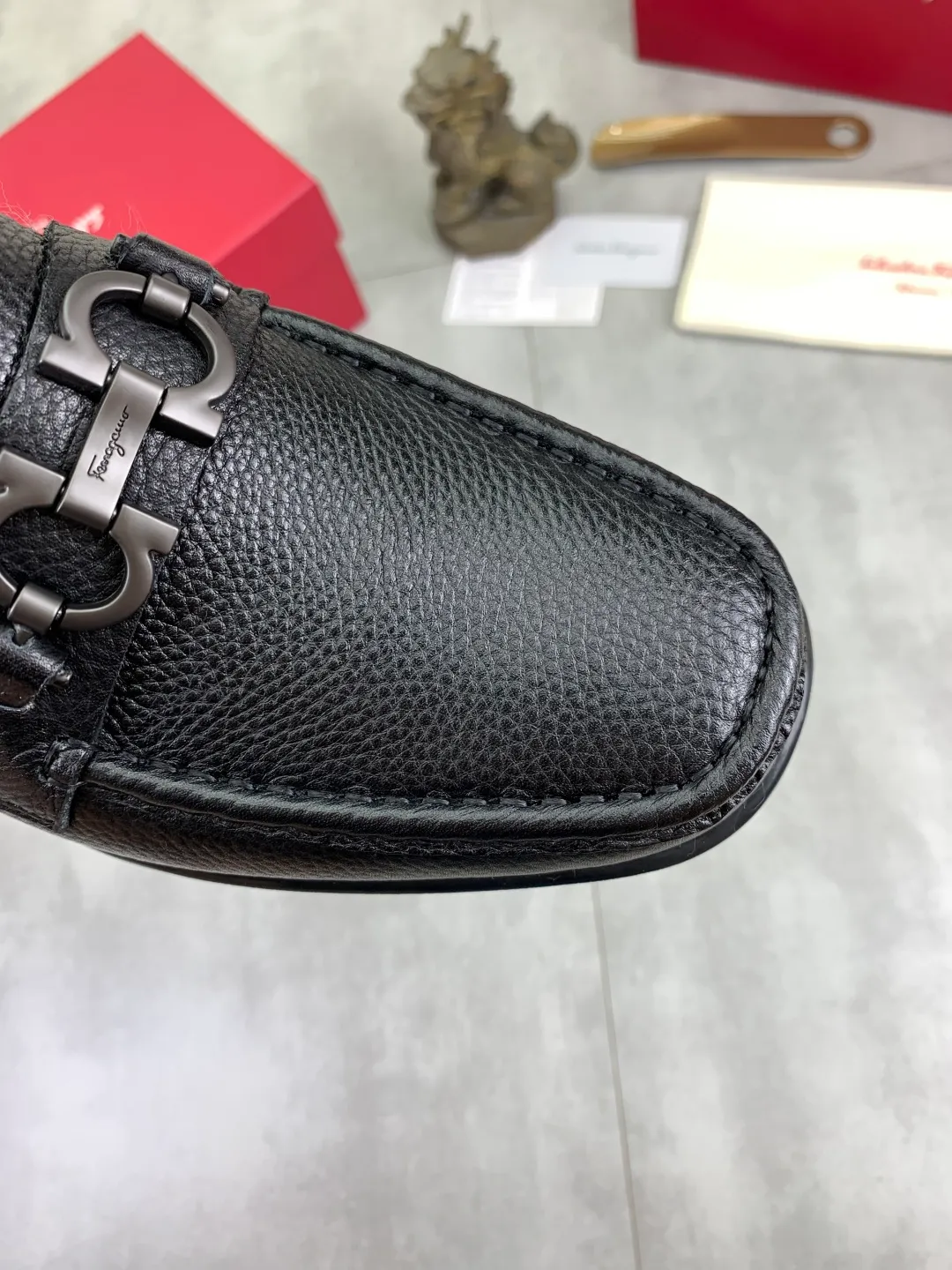 Men's shoes 💰P480 new high quality [Ferragamo/Ferragamo] latest model original imported calfskin, imported cowhide lining + original luxury metal buckle + original combination outsole Comparison without pressure Code number: 38-44 (45 customized)